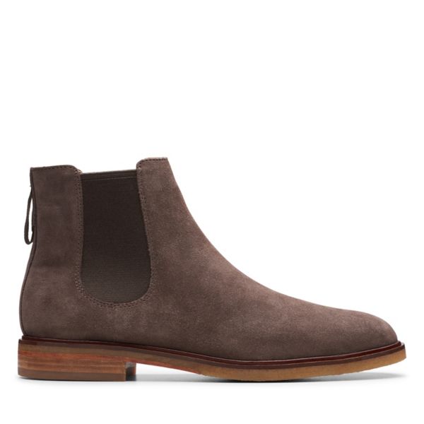 Clarks Mens Clarkdale Gobi Chelsea Boots Taupe Suede | USA-1634079